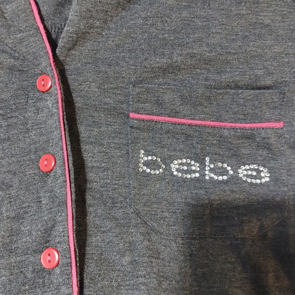 Bebe PJ Top Sz XL Soft Jersey Cotton - Picture 2 of 3